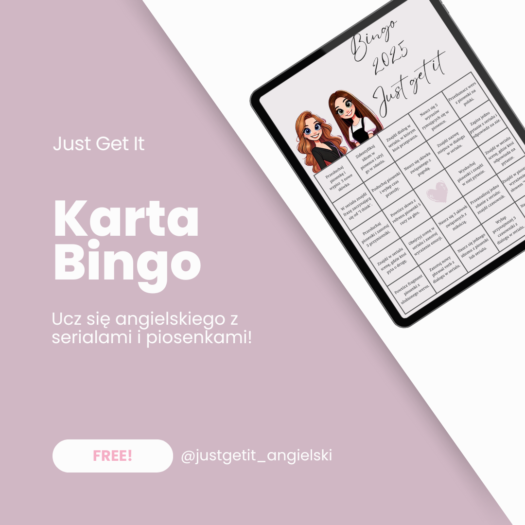 Karta Bingo: Nauka angielskiego z piosenkami i serialami!